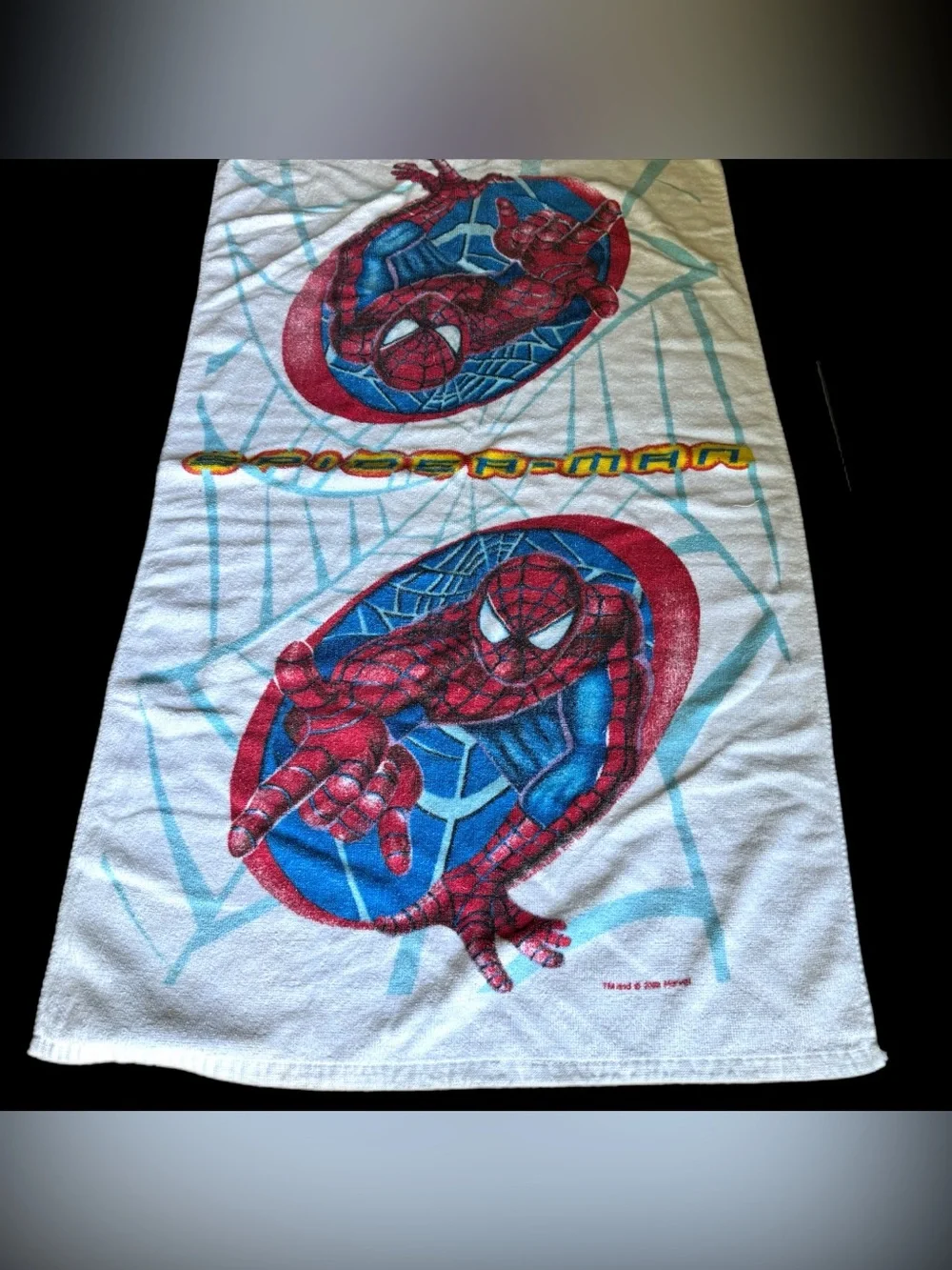 Vintage Spider Man 2002 Beach Bath Towel Jay Franco Superhero Y2K Kids Marvel